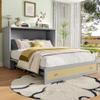 Dolaman Murphy Bed 55 x 79 in., Cabinet with Integrated Folding Bed, USB and Outlet (Gray) view 1