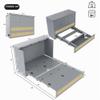 Dolaman Murphy Bed 55 x 79 in., Cabinet with Integrated Folding Bed, USB and Outlet (Gray) view 2