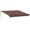 Retractable LED Sun Canopy, Brown, 400 x 300 cm view 1