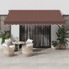 Retractable LED Sun Canopy, Brown, 400 x 300 cm view 2