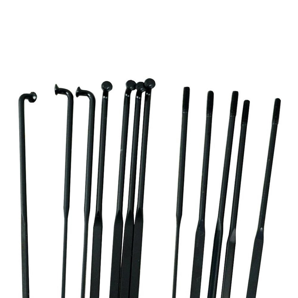 GUTUYEHKEA 36-Piece Bicycle Spoke Set, 14G, 2 mm Elbow, 3 mm Flat, 252–285 mm (258 mm)