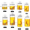 1.5 L, 2 to 15 L Glass Beverage Dispenser with Stainless Steel Tap and Lids view 2
