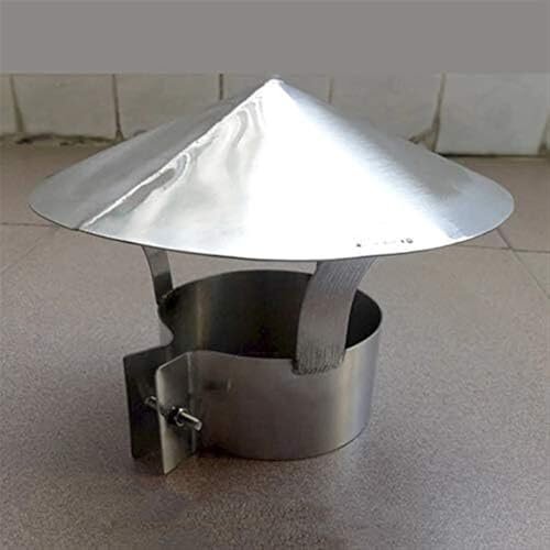 Stainless Steel Chimney Cap with Anti-Downdraft Bird Guard, Rain and Snow Cover