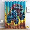 QEODAH Monster Truck Blackout Curtains for Boys, 2-Piece Set, 102 x 55 in view 1