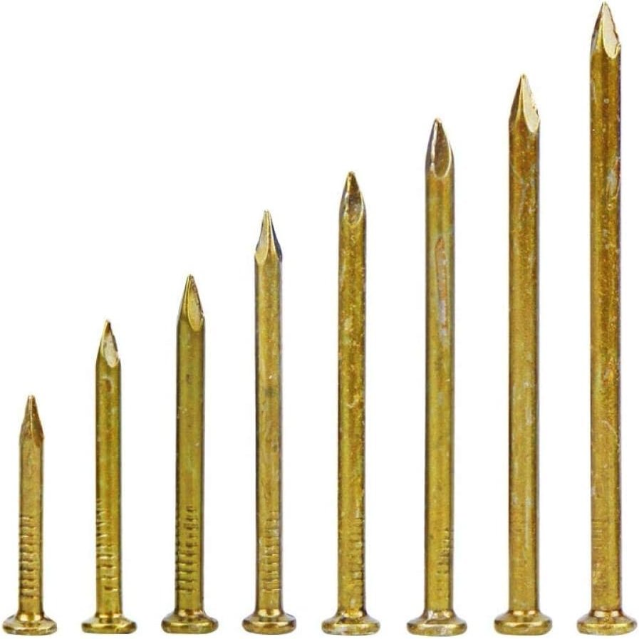 Hardwood Nails, Flat-Head Steel Nails for Woodworking, Concrete and Wall Nails, 70 mm, Approx. 65 per Box