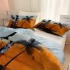 Abstract Art Reversible Bedding Set, 135 x 200 cm, Soft Hypoallergenic 2-Piece Set with African Palm, Woman and Vase Motifs view 4
