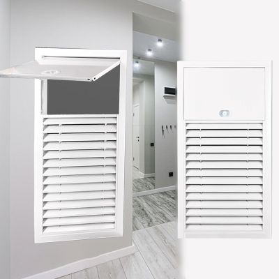 Minglez Louvered Access Panel for Drywall, Ventilated White Inspection Hatch with Handle, 60 x 90, 60 x 60, 60 x 75, 50 x 50 cm (28 x 20 in/70 x 50 cm)