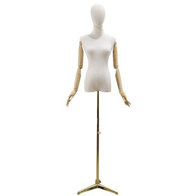 Female Mannequin with Adjustable Stand for Clothing and Hat Display