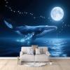 3D Whale Ocean Photo Wallpaper, 150 x 105 cm, Non-Adhesive Fleece view 2