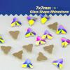500 Crystal AB Glass Rhinestones, Flat-Back, 6 x 7 mm, SAB41 view 4