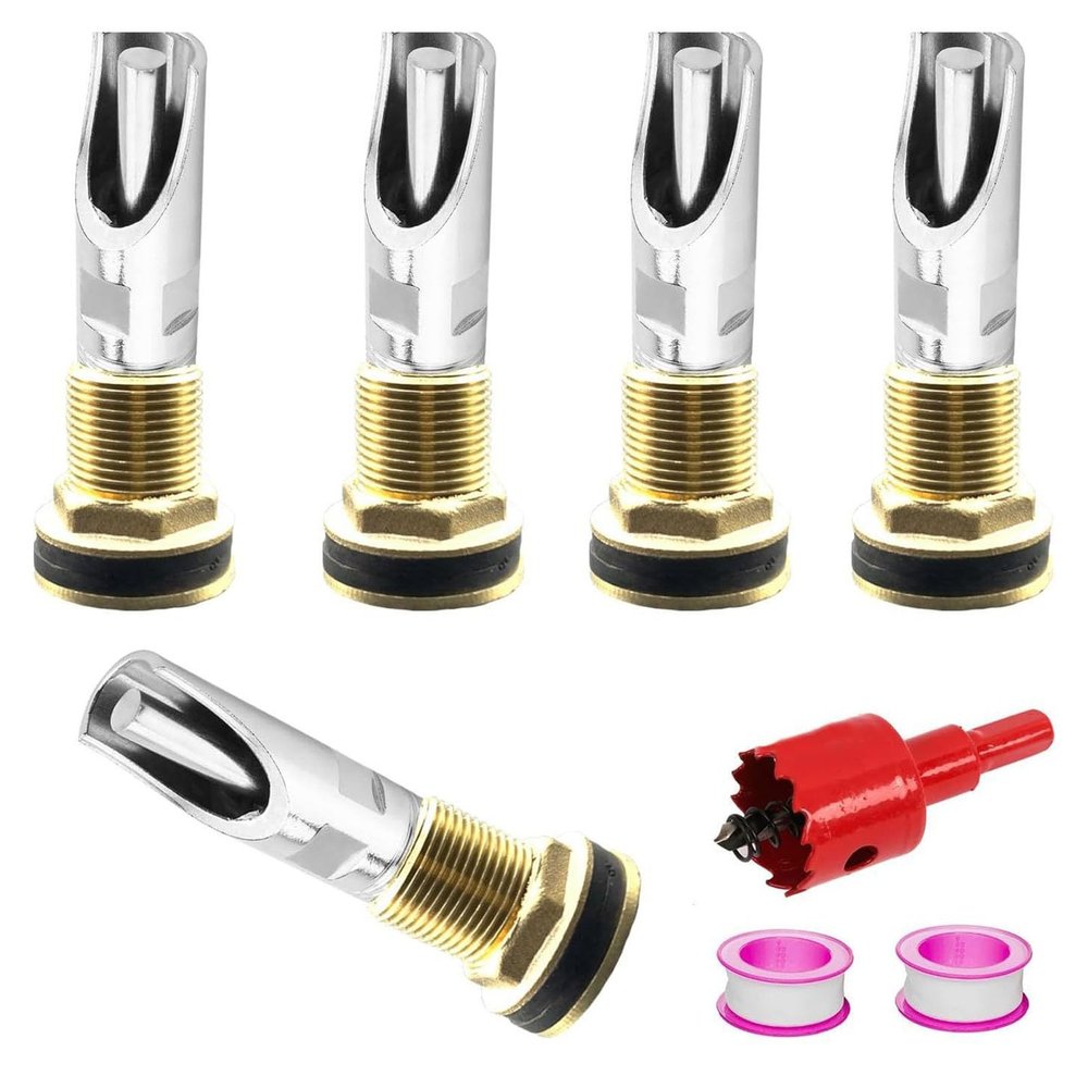 5-Piece Automatic Pig Water Nipple Set, Stainless Steel