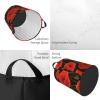 Foldable Round Laundry Basket with Poppy Print view 4