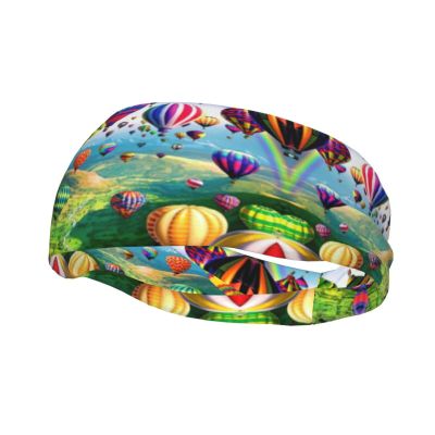Hot Air Balloon Print Sports Headband for Women and Men
