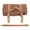 Bartender Tool Bag, Waterproof Canvas Roll-Up Bag with Multiple Compartments and Shoulder Strap, Brown view 1