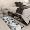 QQrunner Gray Patchwork Runner Rug, Washable, Non-Slip, 100 x 160 cm view 2