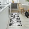 QQrunner Gray Patchwork Runner Rug, Washable, Non-Slip, 100 x 160 cm view 4