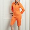 Women's Orange Halloween Prisoner Costume, Prison Jumpsuit, XXL view 3