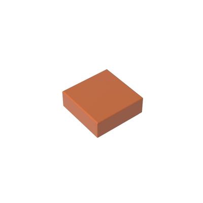 XYEIUGO GDS-613 30039 Tile 1x1 with Groove, Orange Brown, 50 pcs.