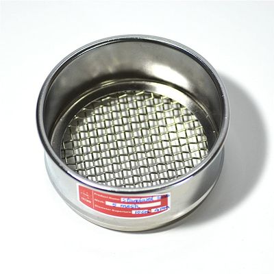 Garden Sieve, Laboratory Test Sieve, 304 SUS Mesh, Chrome Frame, 10 cm Opening 2–5 mm (4 Mesh, 5 mm)