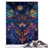 1000-Piece Puzzle for Adults, Colorful Wolf, Cardboard, Ages 14+, Family Game and Gift Idea, 26 x 38 cm / 10.2 x 14.9 in view 2