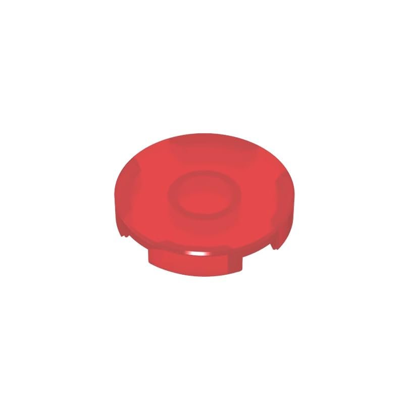 14769 Round Plate 2x2 with Bottom Stud Holder, Transparent Red, 50 pcs.