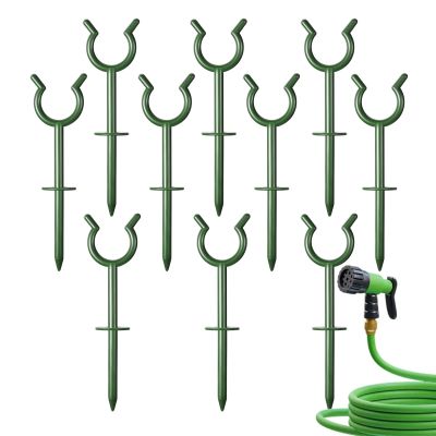 Green Hose Guides, 19 x 3.8 cm, Garden Stakes for Holiday Lights and Irrigation