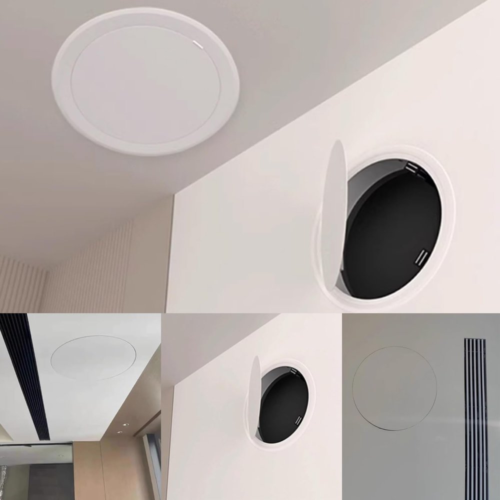 MZZKFC Round Inspection Access Panel, Push-to-Open, 120–450 mm, Removable Hatch