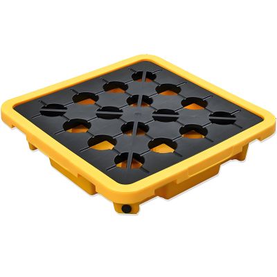 XUXIAO Spill Containment Pallet, Industrial Modular Spill Tray for Drum Containers, 130 x 68 x 15 cm
