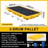 XUXIAO Spill Containment Pallet, Industrial Modular Spill Tray for Drum Containers, 130 x 68 x 15 cm view 2