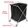 Sturdy Foldable Laundry Basket with Locking Wheels, Stainless Steel Cleaning Basket, Removable Design, 4 Compartments view 2