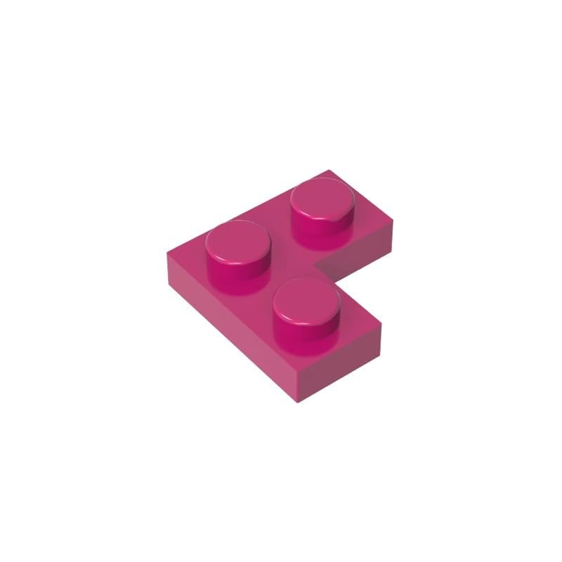 GDS-585 Compatible with LEGO 2420 2x2 Corner Plate, Magenta, 50 pcs.