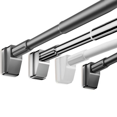 40–500 cm No-Drill Tension Curtain Rod, 33 mm Telescoping Rod, Stainless Steel, 410–500 cm