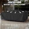 UKIXOM Outdoor Furniture Cover, Waterproof UV-Resistant, 220 x 110 x 90 cm, 600D Oxford Fabric view 3