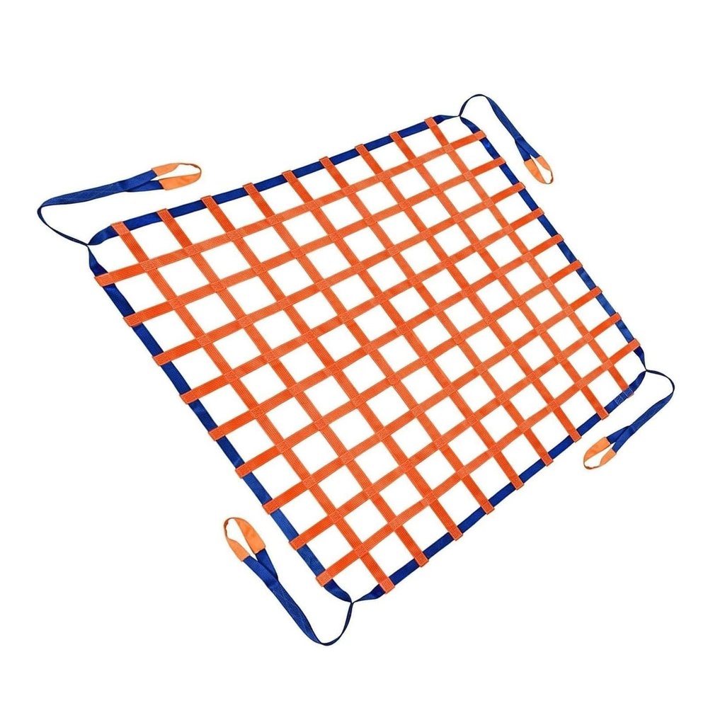 Cargo Securing Strap Net, Flat Elastic Polyester Freight Net, 2 x 2 m, 20 cm Mesh, 3.5 t Load