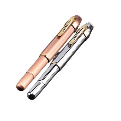 KLVN Vintage Short Brass Fountain Pen, for Office, School and Stationery, Portable, Smooth Writing, Gift, Black, F (Exposed Nib)