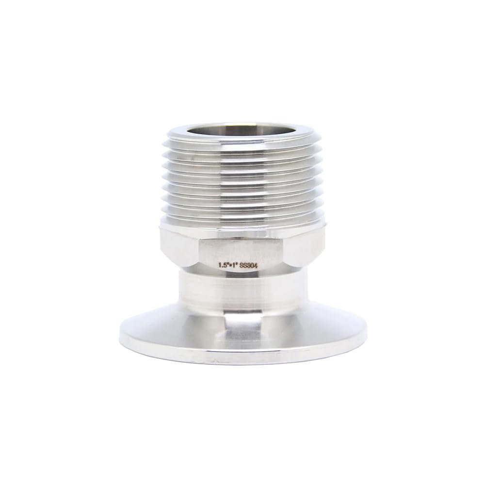 TC 50.5 mm x 1" MNPT Hex Male Adapter, 304 Stainless Steel
