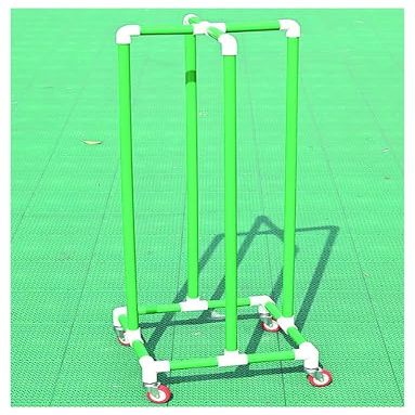Generic PVC Hoop and Jump Rope Holder Stand, Freestanding Storage Cart (Green, 40 cm)