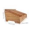 HORIALENCE 30-Compartment Cell Phone Storage Box, Brown view 2