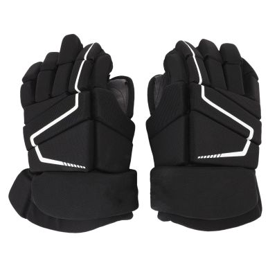 RiToEasysports Protective Hockey Gloves, Breathable Nylon with Extra Padding for Ice, Roller, and Street Hockey (11 in.)