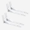 2/4-Piece White Folding Metal Shelf Brackets, 295 × 133 mm view 1