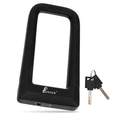 ZIEGER U 210 Bicycle Lock, Heavy-Duty U-Lock with 18 mm Steel Shackle and Silicone Coating