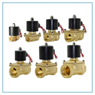 1/4, 1/8, 3/8, 1/2, 3/4, 1, 2 in AC220V DC12V/24V Electric Solenoid Pneumatic Valve for Water, Air, and Gas, 1 Pc (DN40, 24V)