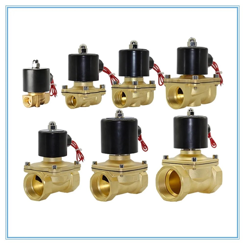 1/4, 1/8, 3/8, 1/2, 3/4, 1, 2 in AC220V DC12V/24V Electric Solenoid Pneumatic Valve for Water, Air, and Gas, 1 Pc (DN40, 24V)