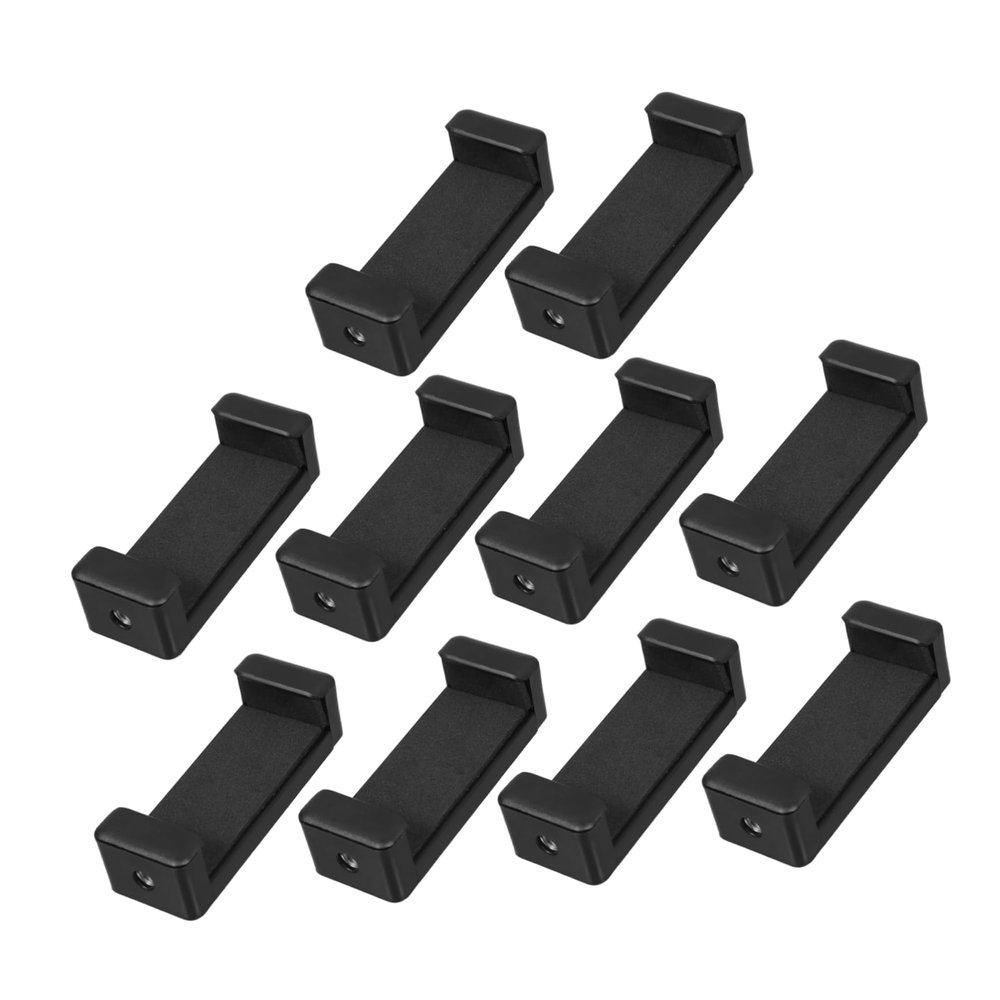TEHAUX Smartphone Tripod Mount Holder, 10-Piece Set, ABS with Rubber Padding