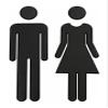 YUNFANOZ Self-Adhesive Toilet Sign, Black view 1
