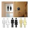 YUNFANOZ Self-Adhesive Toilet Sign, Black view 4