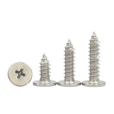 50-Piece M2 4 mm 304 Stainless Steel Phillips Ultra-Thin Flat Wafer-Head Self-Tapping Wood Screws