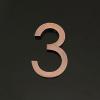 Self-Adhesive House Number Stickers, 2.4/4 in, Modern ABS Door Numbers, Bronze view 1