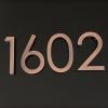 Self-Adhesive House Number Stickers, 2.4/4 in, Modern ABS Door Numbers, Bronze view 2