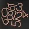 Self-Adhesive House Number Stickers, 2.4/4 in, Modern ABS Door Numbers, Bronze view 3